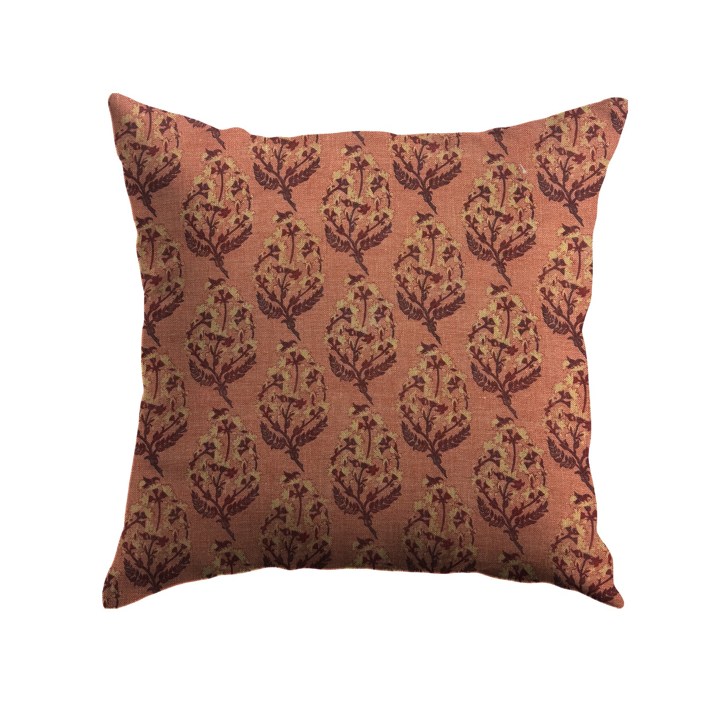 Flores Paisley Flametree Cushion