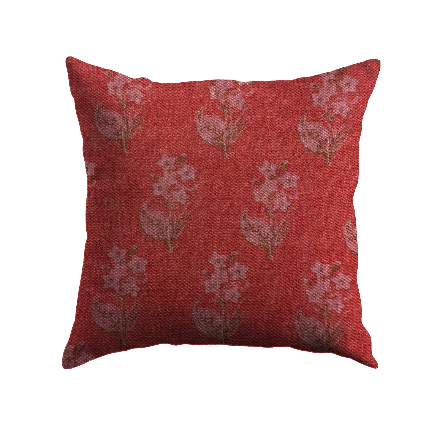 Mughal Resist Red Cushion