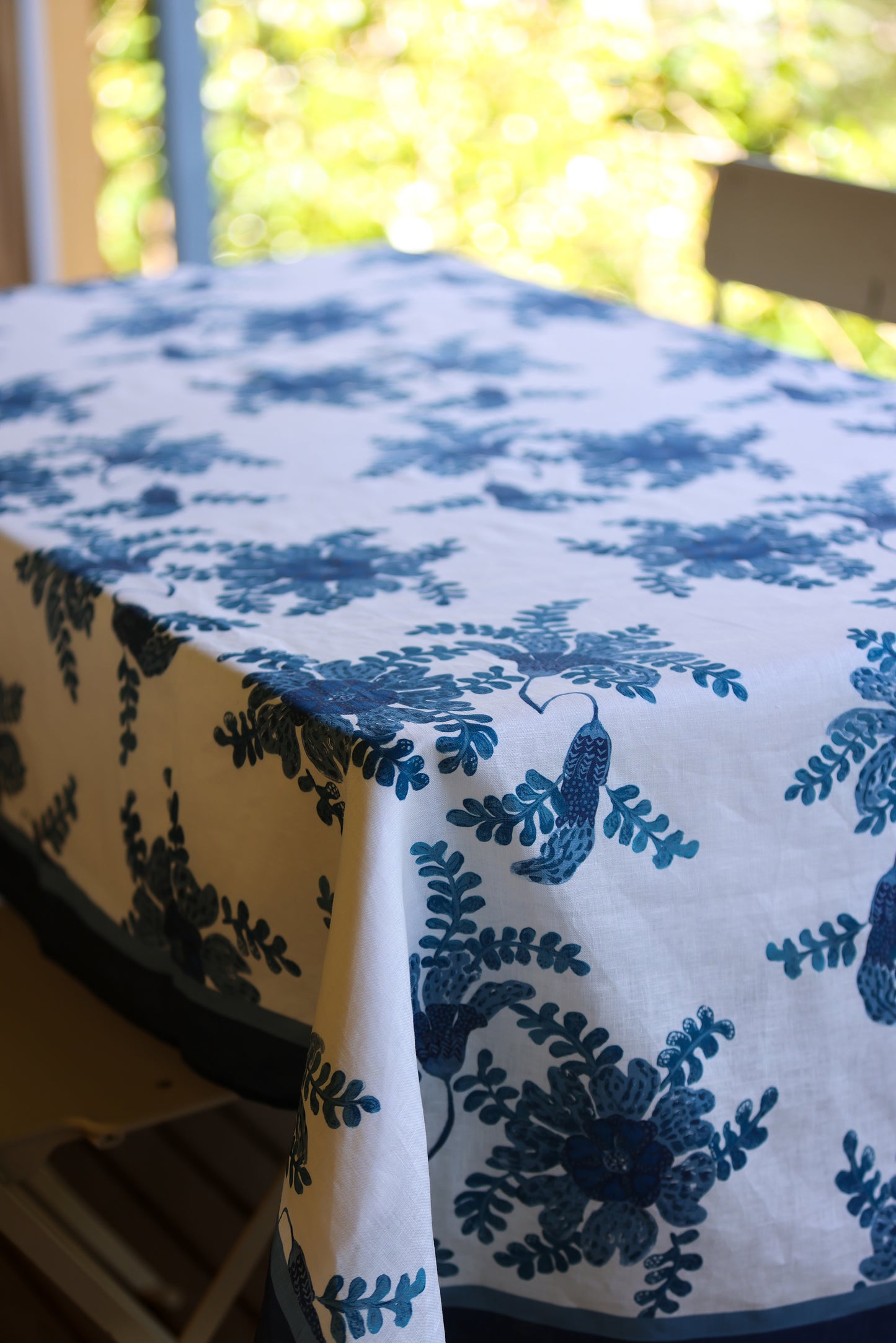 Joseph's Floral Indigo Tablecloth