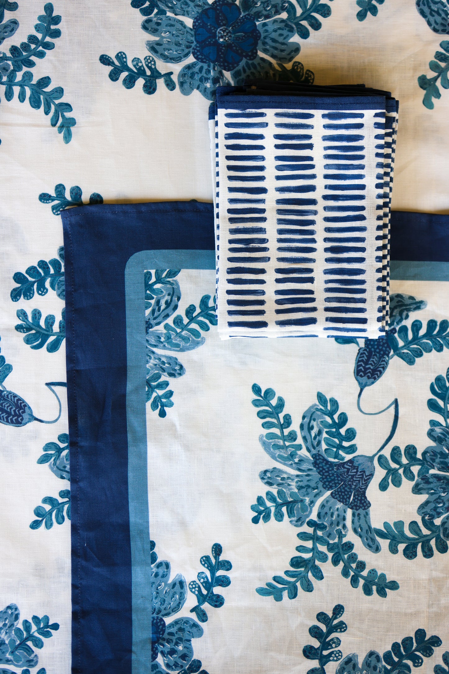 Joseph's Floral Indigo Tablecloth