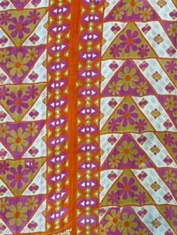Kantha Quilt Orange Floral