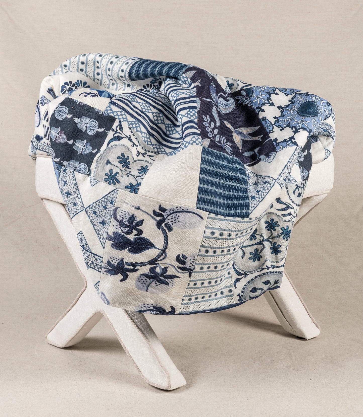Blue & White Patchwork Quilt
