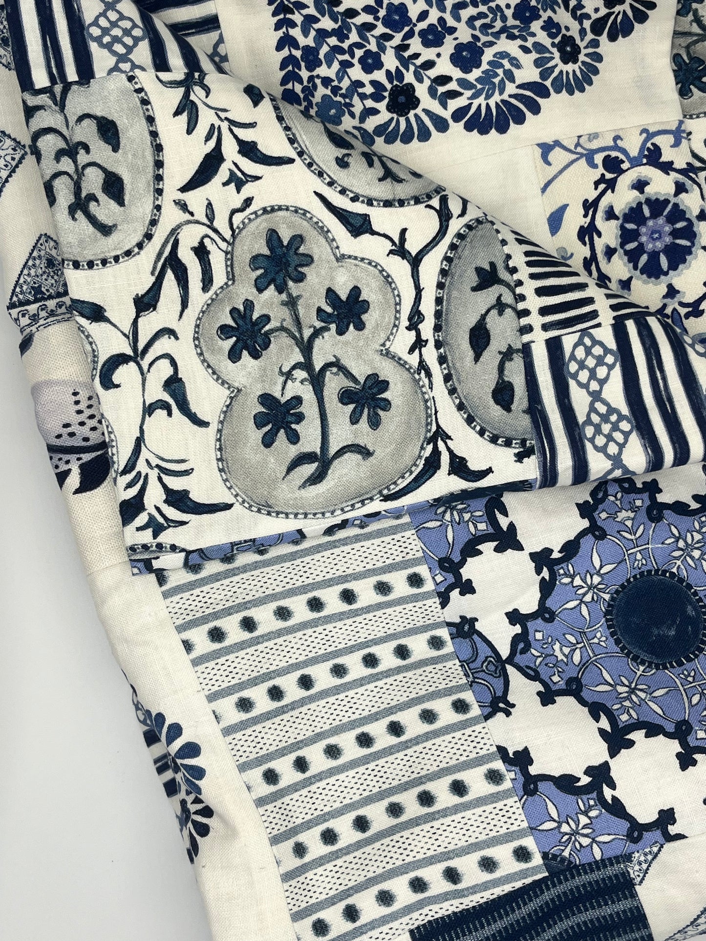 Blue & White Patchwork Quilt