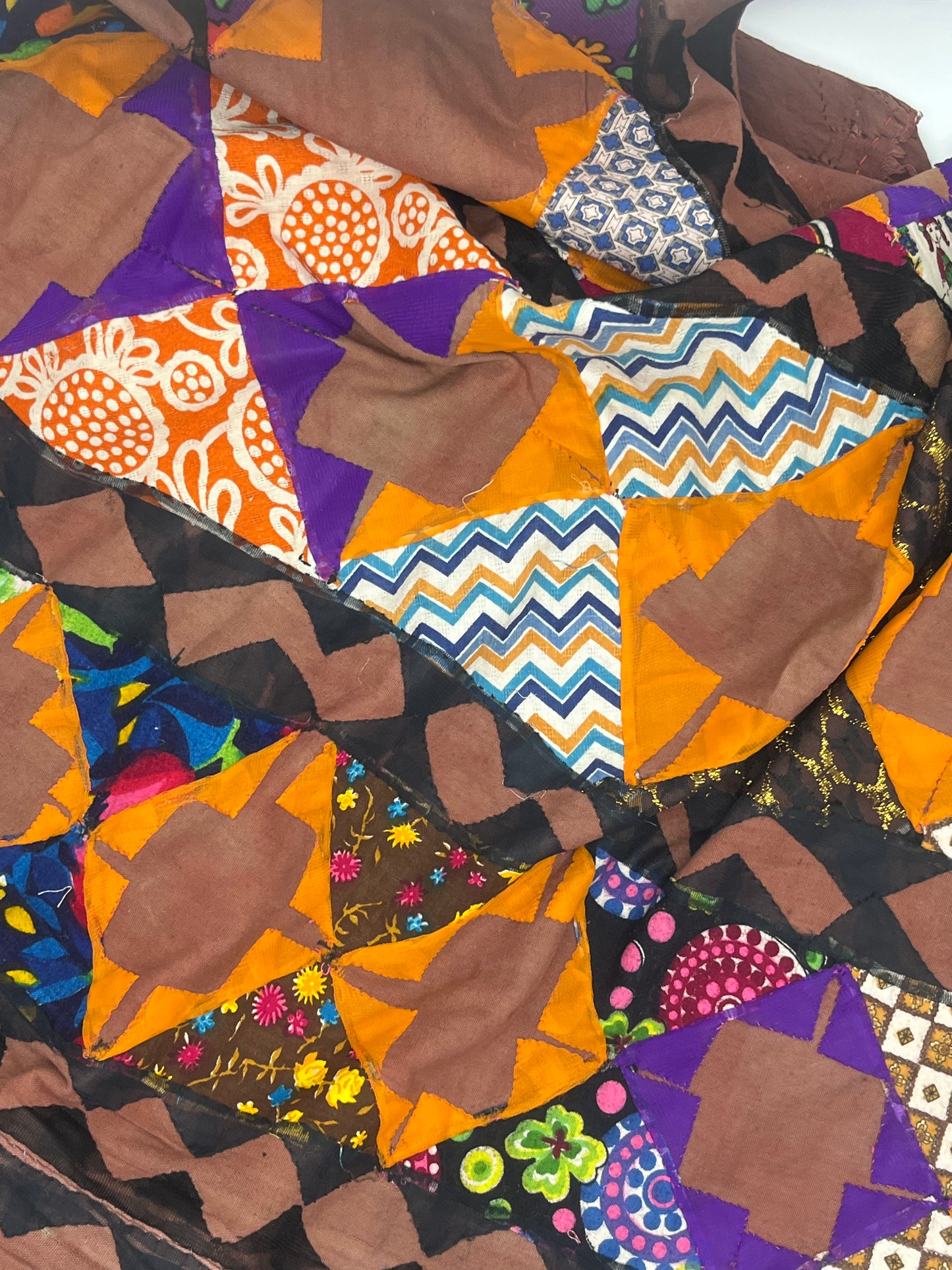 Antique Bedouin Wedding Quilt Brown and Black