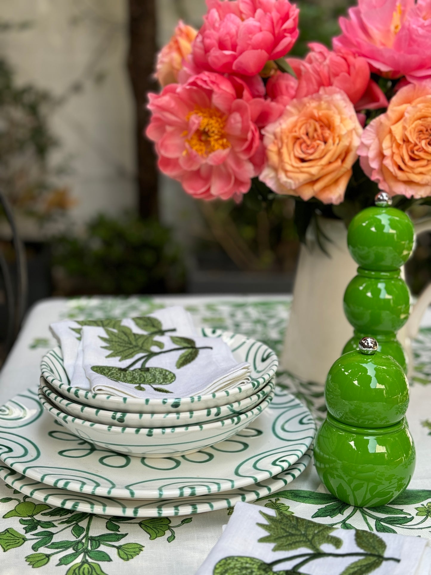 Jaipur Floral Block Tablecloth