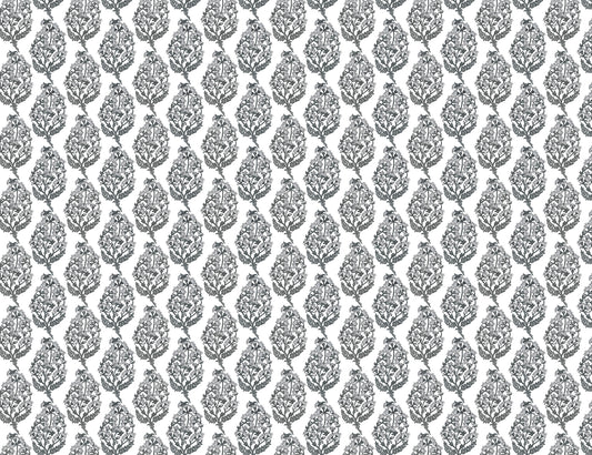 Flores Paisley Charcoal Remnant