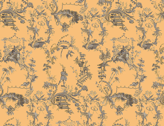 Toile De L'Orient Tangerine Remnant
